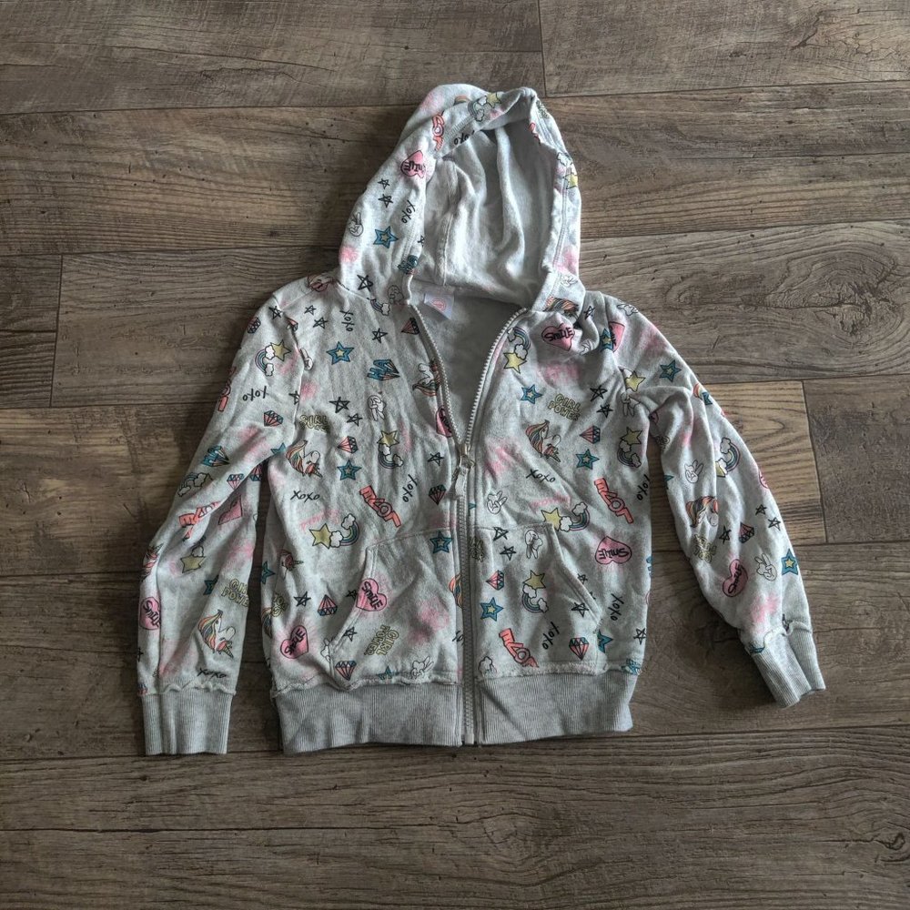 Wonder Nation girls unicorn zip up hoodie